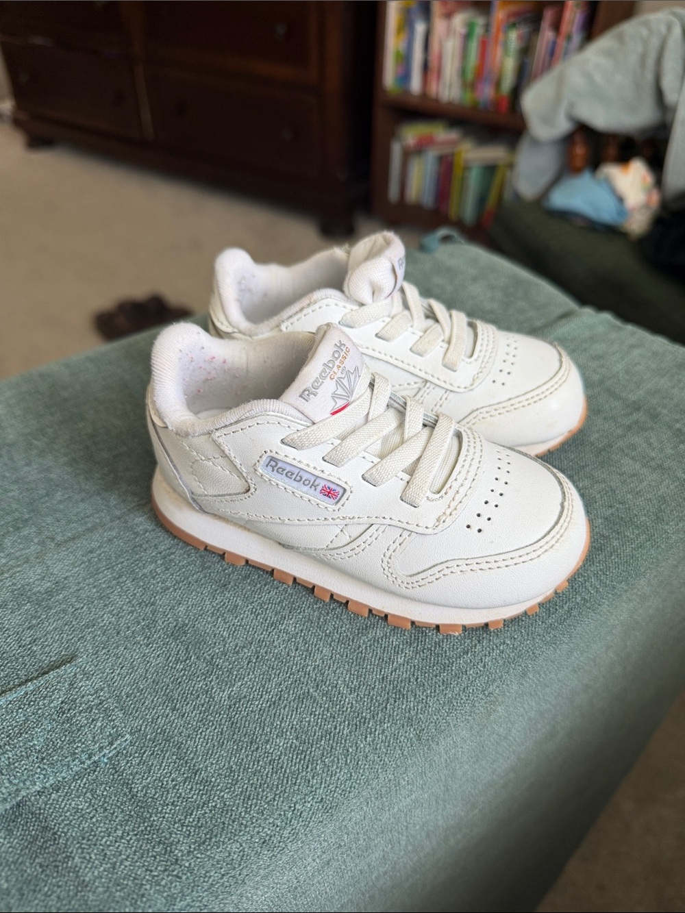 Reebok Kids White Sneakers with Gum Outsole